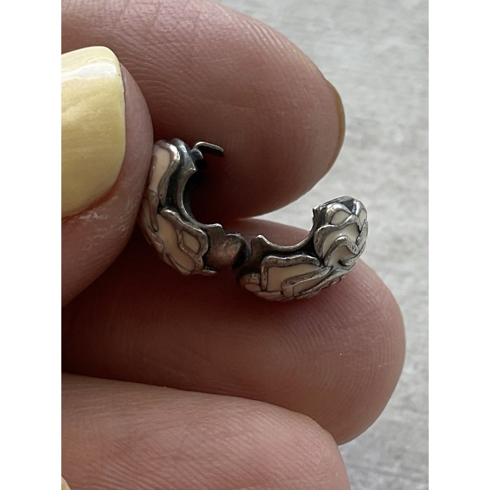 Pandora Rose Garden enamel clip charm ALE 925 Sterling Silver - Picture 5 of 5